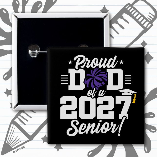 Abschlussklasse 2027 Abiturienten Cheers Stolz Pap Button (Von Creator hochgeladen)