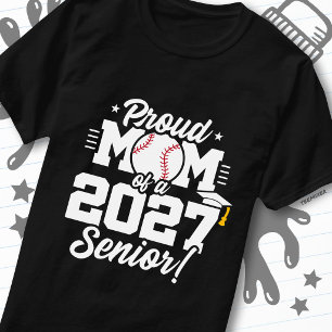Abschlussklasse 2027 Absolvent Baseball Stolz Mama T-Shirt