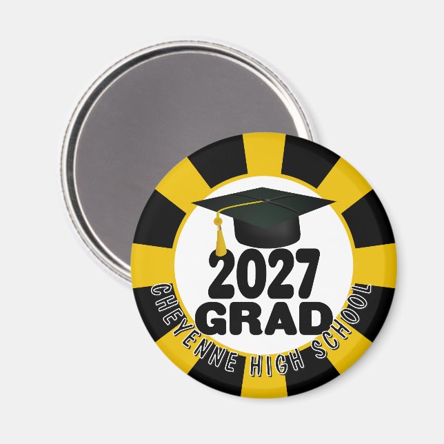 Abschlussklasse 2027 - Bold Magnet (Vorderseite/Rückseite)
