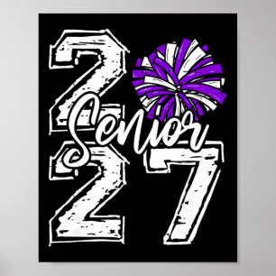 Abschlussklasse 2027 Cheer Purple Senior 2027 Zurü Poster