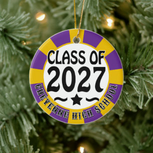 Abschlussklasse 2027 Foto-Abschluss Keramik Ornament