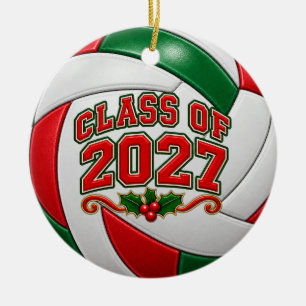 Abschlussklasse 2027 Volleyball-Abschluss Weihnach Keramik Ornament