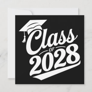Abschlussklasse 2028 Stolzer Absolvent Abschlussfe Einladung