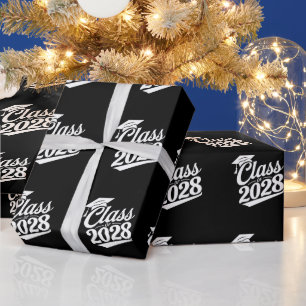 Abschlussklasse 2028 Stolzer Absolvent Abschlussfe Geschenkpapier