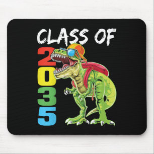 Abschlussklasse 2035 T-Rex Dinosaurier Erster Tag Mousepad
