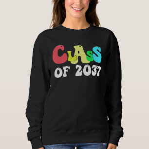 Abschlussklasse 2037 Absolvent Abitur Freude Erste Sweatshirt