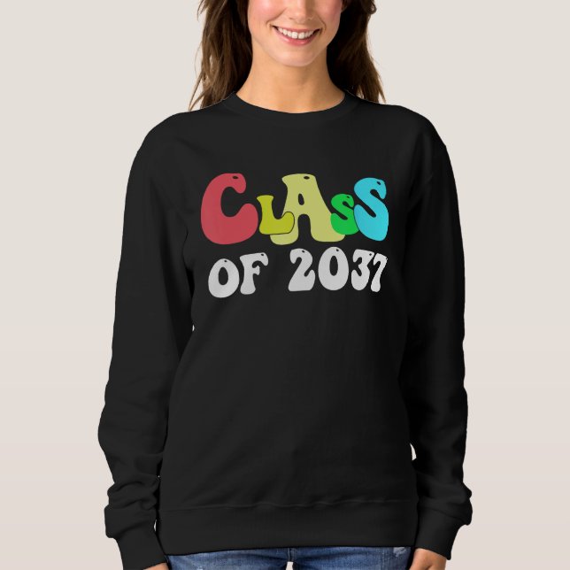 Abschlussklasse 2037 Absolvent Abitur Freude Erste Sweatshirt (Vorderseite)