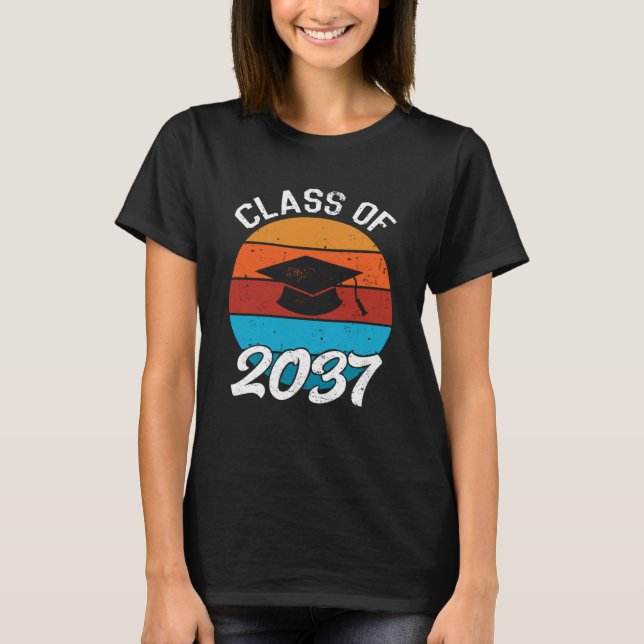 Abschlussklasse 2037 Kindergarten Absolvent Abschl T-Shirt (Vorderseite)