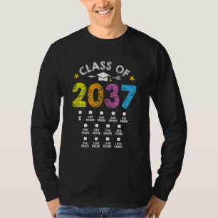 Abschlussklasse 2037 Wächst Mit Mir Checkliste Abs T-Shirt