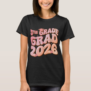 Abschlussklasse 5. Klasse 2026 Groovy Pink Abschlu T-Shirt