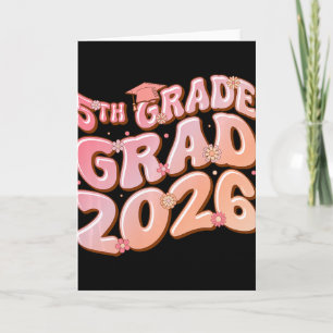 Abschlussklasse 5. Klasse 2026 Groovy Pink Prem Karte