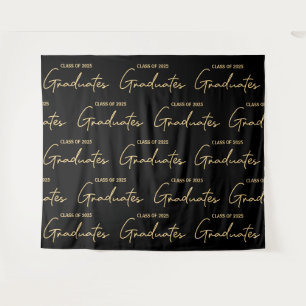 Abschlussklasse Black Gold 2025 Absolventen Abschl Wandteppich