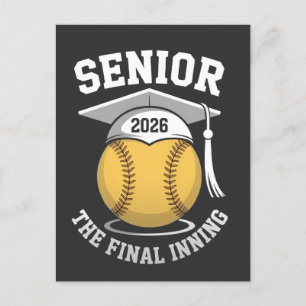 Abschlussklasse Die letzte Runde 2026 Softball Abi Ankündigungspostkarte