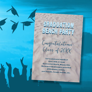 Abschlussklasse Einladung Strandparty Thema