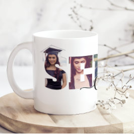 Abschlussklasse Foto hinzufügen Kaffeetasse
