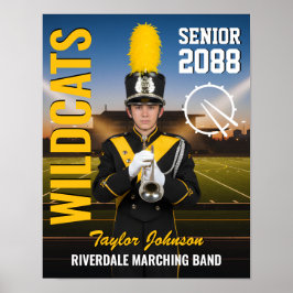 Abschlussklasse Marching Band Foto Sport Poster