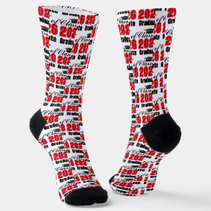 Abschlussklasse Rot 2026 Socken