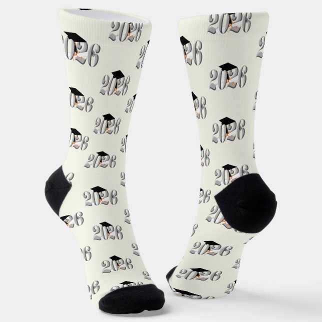 Abschlussklasse Silber 2026 Socken (Gewinkelt)