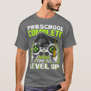 Abschlusslevel Vorschule Vollständiger Gamer Letzt T-Shirt
