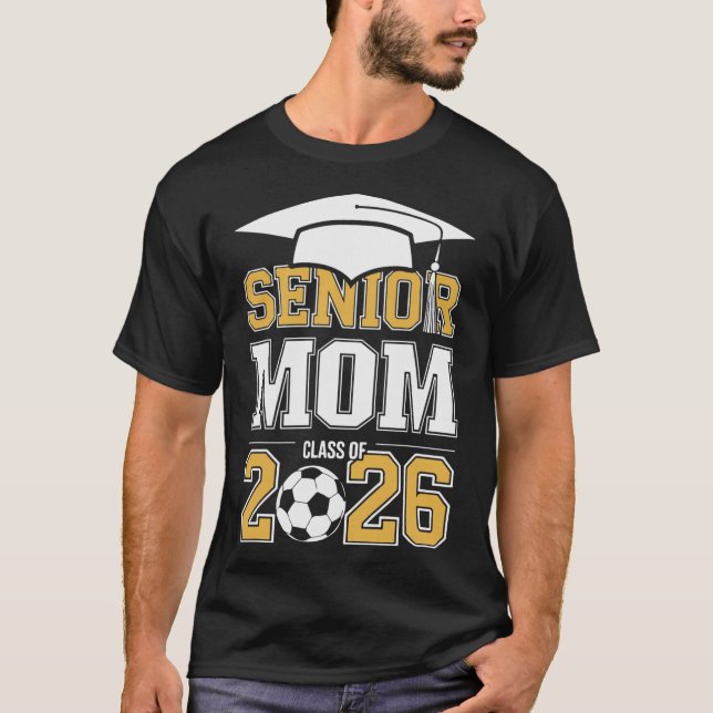 Abschlussmutter Cl Von 2026 Absolvent Fußball 2026 T-Shirt (Vorderseite)