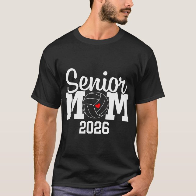 Abschlussmutter Cl Von 2026 Volleyball-Mutter Absc T-Shirt (Vorderseite)