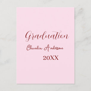 Abschlussname Klasse 20XX Mauve-Kalligrafie co Postkarte