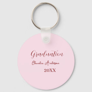 Abschlussname Klasse 20XX mauve Kalligrafie co Schlüsselanhänger