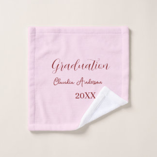 Abschlussname Klasse 20XX mauve Kalligrafie co Waschlappen