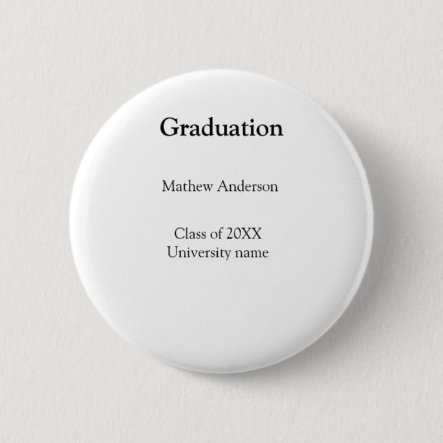 Abschlussname Klasse 20XX Universitätsname simp Button (Vorderseite)