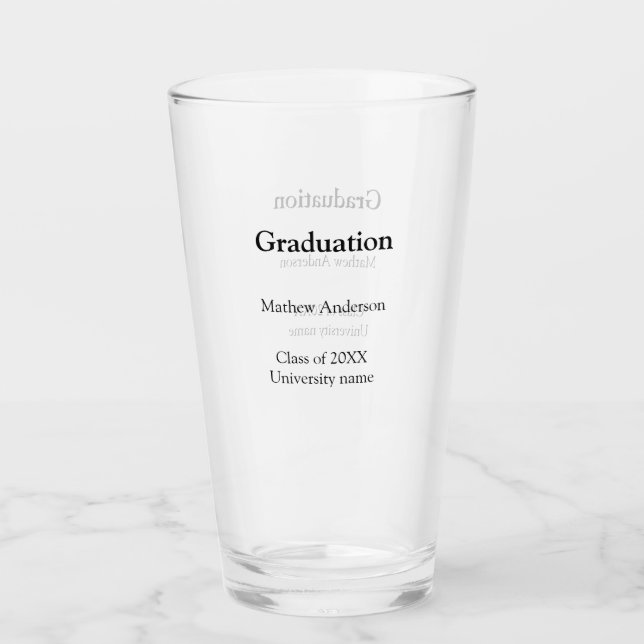 Abschlussname Klasse 20XX Universitätsname simp Glas (Vorderseite)