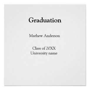 Abschlussname Klasse 20XX Universitätsname simp Poster