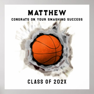 Abschlussplakat Basketball-Absolventen Gratulation Poster