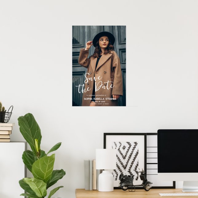 Abschlussplakat - Benutzerdefinierter Name Datum M Poster (Heimbüro)
