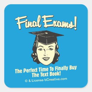 Abschlussprüfungen: Kaufen Sie schließlich das Tex Quadratischer Aufkleber