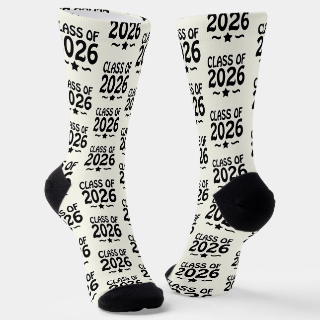 Abschlussstern Klasse 2026 Grad  Socken (Gewinkelt)