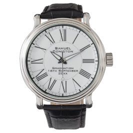 Abschlussuhr mit Namen und Datum Armbanduhr