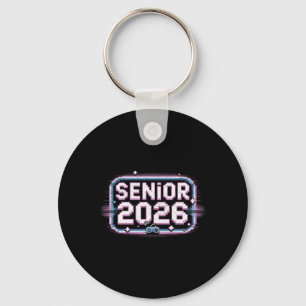 Abschlussvibes für Senior 2026 Retro-Gamer Schlüsselanhänger