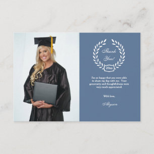 Abschlusswreath-Foto danken Ihnen zu kardieren Dankeskarte