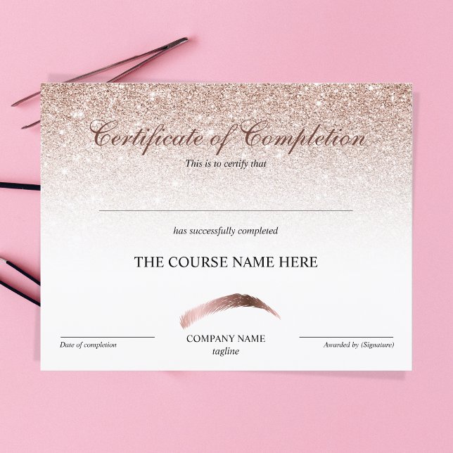 Abschlusszertifikat "Brows Courses" (Von Creator hochgeladen)