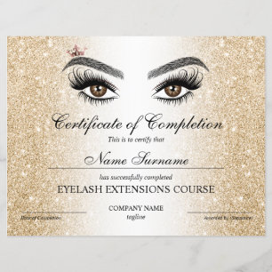 Abschlusszertifikat Lashes Kurs