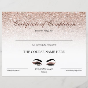 Abschlusszertifikat Lashes Kurs