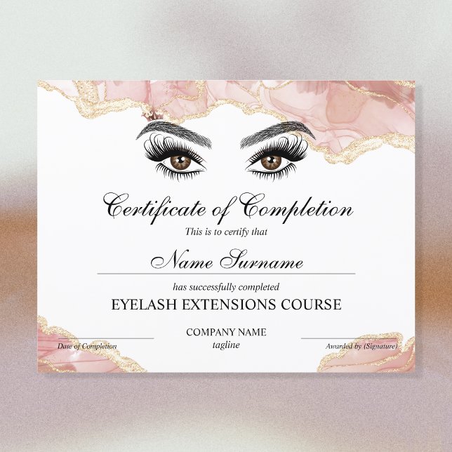Abschlusszertifikat Lashes Kurs (Von Creator hochgeladen)