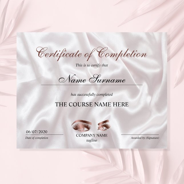 Abschlusszertifikat Lashes Kurs (Von Creator hochgeladen)