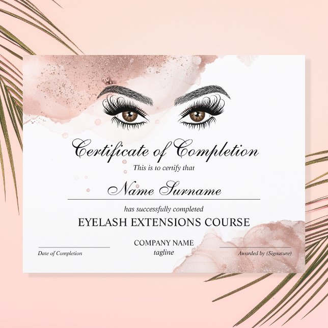 Abschlusszertifikat Lashes Kurs (Von Creator hochgeladen)