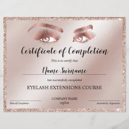 Abschlusszertifikat Lashes Kurs