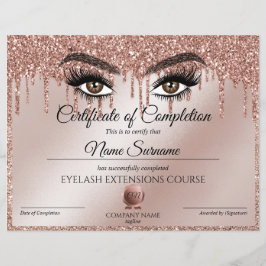 Abschlusszertifikat Lashes Kurs