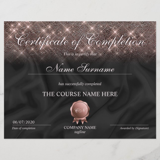 Abschlusszertifikat Makeup Laserkurs (Vorderseite)