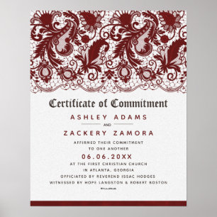 Abschlusszeugnis für Hochzeiten Poster