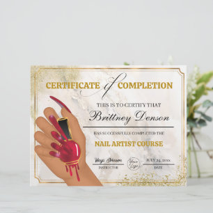 Abschlusszeugnis für Nageltechniker