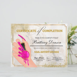Abschlusszeugnis für Nageltechniker